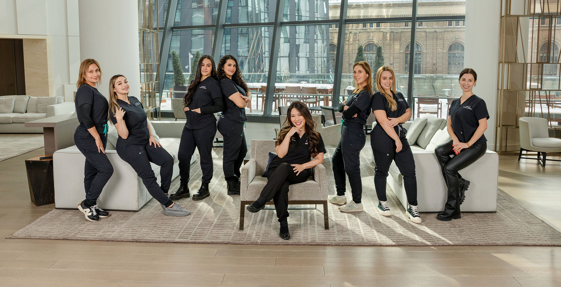 The Wellness House NYC clinical team in a Midtown Manhattan lounge